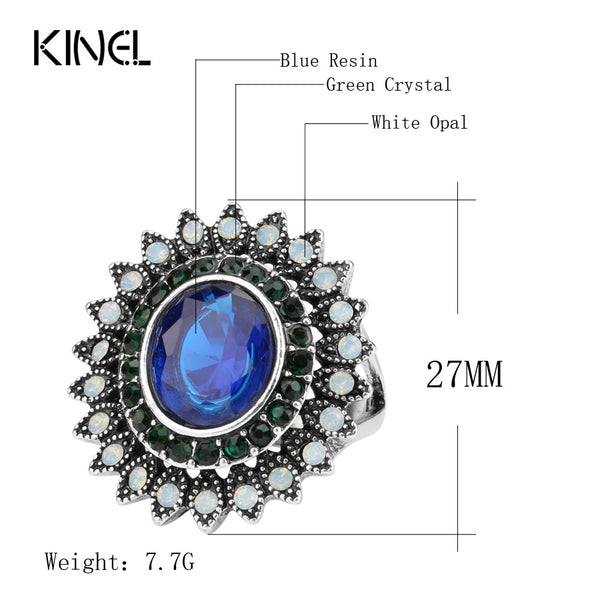 Luxury Gift Blue Resin Tassel Jewelry Sets