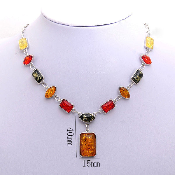 Square Charms Necklace Set