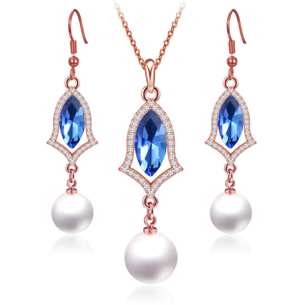 Lady Rose Gold Earrings Set