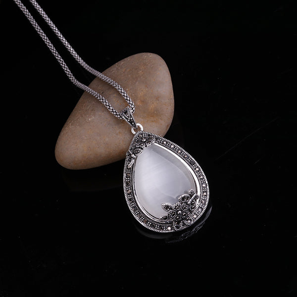 Big Water Drop Pendant Necklace Set