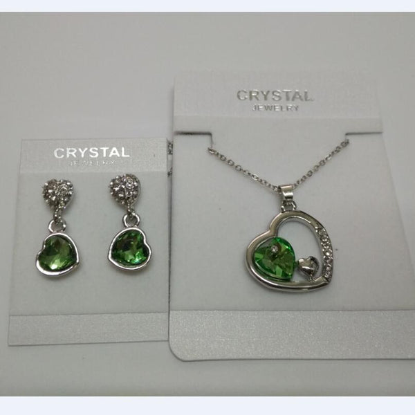 Double Blue Heart Jewelry Set