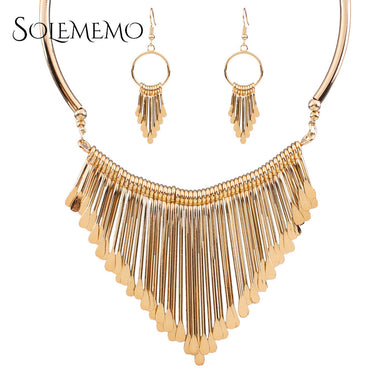 Gold Triangle Colar Jewelry Sets