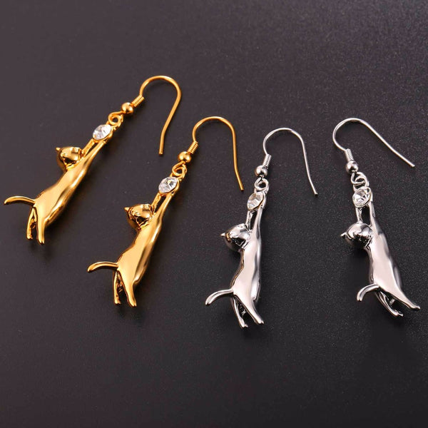 Gold/Silver Cat Charm Set
