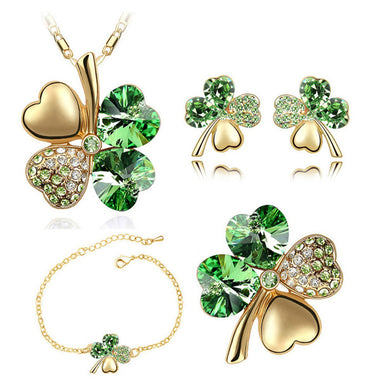 4 Leaf Heart Fashion Jewelry Set