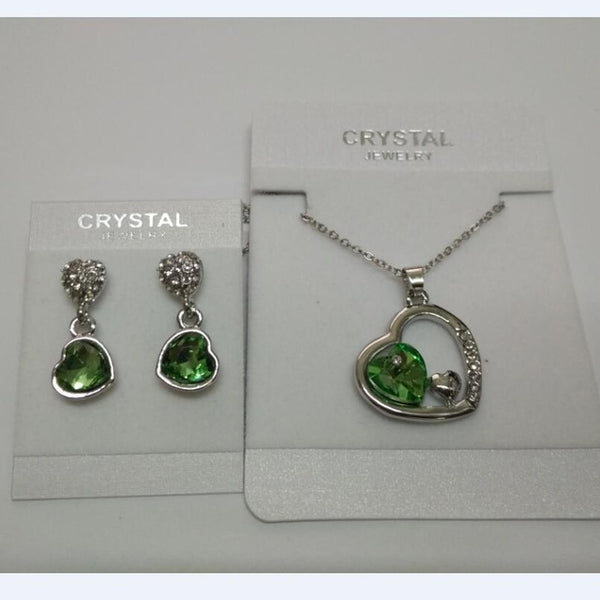 Double Blue Heart Jewelry Set